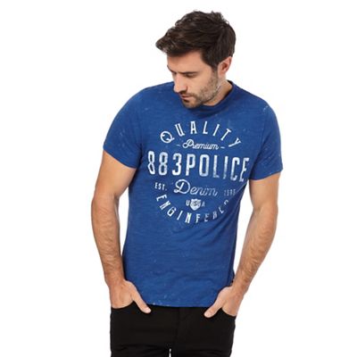 Blue graphic logo t-shirt
